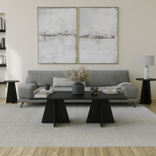 Table basse Champignon 120 x 60 cm - Noir