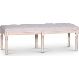 Cholet sittbänk Bredd 120 cm - Antik finish / Linne + Möbeltassar Cholet sittbänk Bredd 120 cm - Antik finish / Linne + Möbeltassar