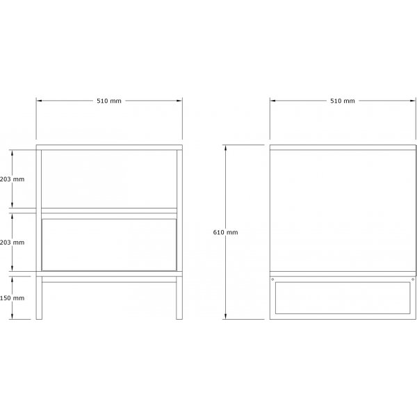Lindau nachtkastje - Antraciet