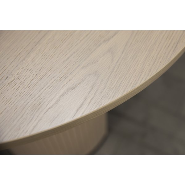 Ovale eettafel in whitewash 200x90 cm - Bianca