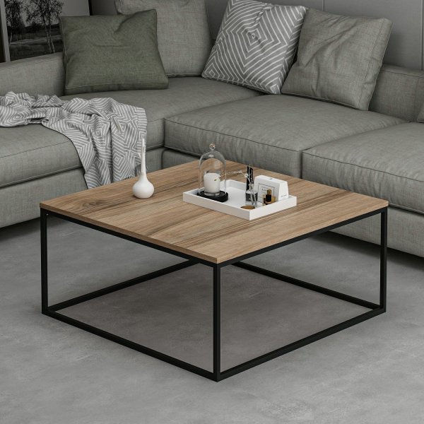 Loni salontafel 90 x 90 cm - Donkerbruin Loni salontafel 90 x 90 cm - Donkerbruin