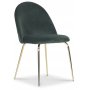 Plaza matgrupp, marmorbord med 4 st Plaza sammetsstolar - Grn/Vit/Mssing