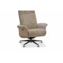 Reclinerftlj med fotpall i kta frskinn beige/whitewash - Ulla + Flckborttagare fr mbler