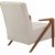 Larus fauteuil - Crme/walnoot