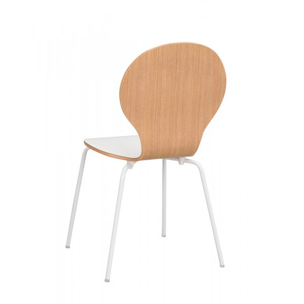 Bailey stol - Vit-laminat/ek Bailey stol - Vit-laminat/ek
