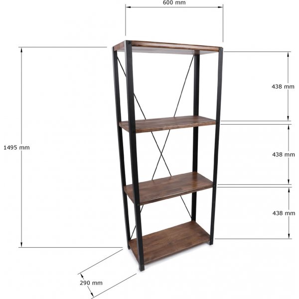 Bibliothque Lola - Chne saphir/noir