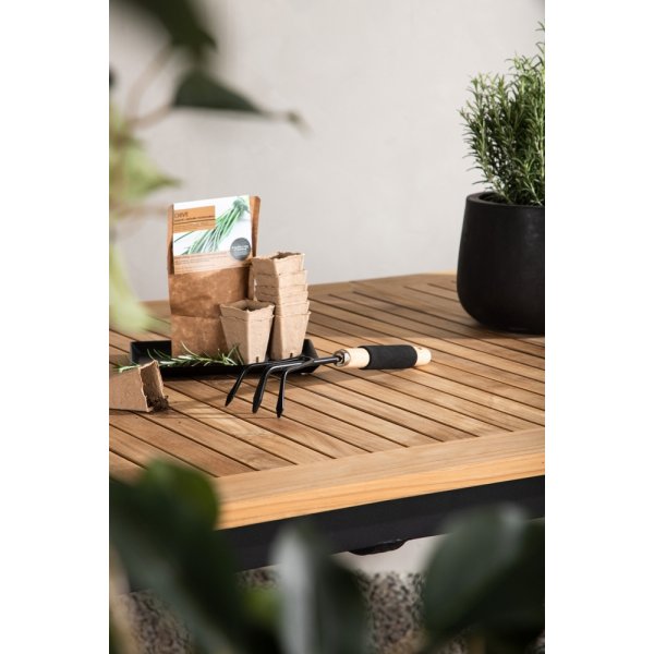 Panama matbord 224 x 100 cm - Svart/Natur Panama matbord 224 x 100 cm - Svart/Natur