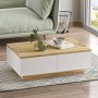 Luvio soffbord 17, 90x60 cm - Ek/vit
