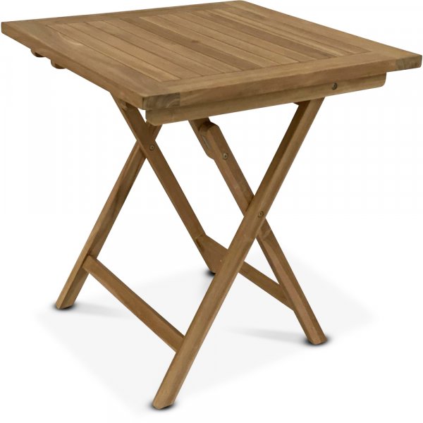 Grunnebo vikbart matbord i teak - 70x70 cm