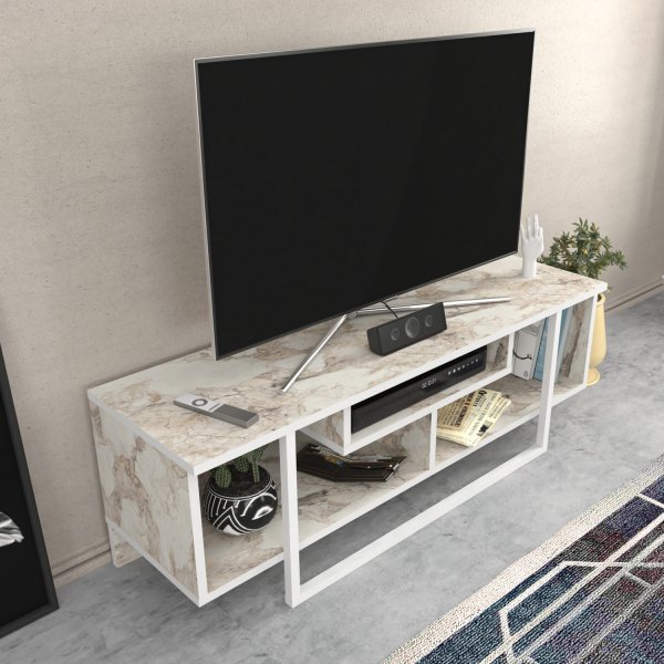 Banc multimdia Asal 120 cm - Blanc