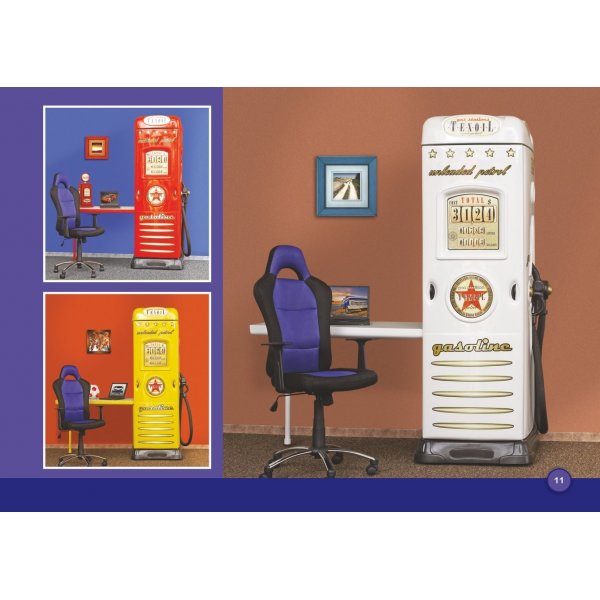 Bensinpump garderob nedfllbart skrivbord - Valfri frg