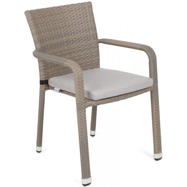 Matgrupp Sumba bord + 4 stolar & sittdynor - Beige melerad Matgrupp Sumba bord + 4 stolar & sittdynor - Beige melerad