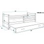 Juniorsng rhus med frvaringslda 80 cm - Vit