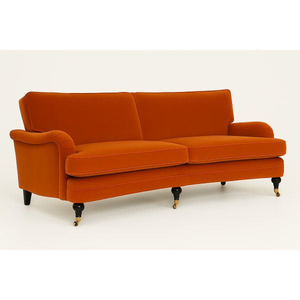 Soffa Howard London Premium 225 cm - Orange sammet Soffa Howard London Premium 225 cm - Orange sammet