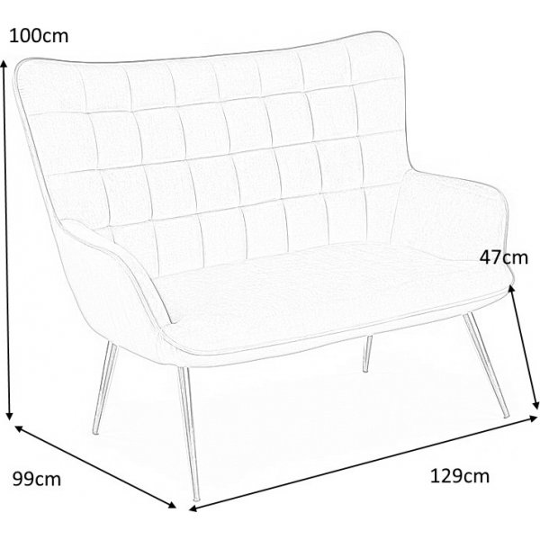 Canapé Ingeborg - Gris et noir Canapé Ingeborg - Gris et noir