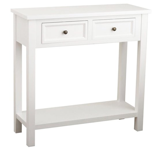 Table console blanche antique Holmby 80 x 78 cm Table console blanche antique Holmby 80 x 78 cm