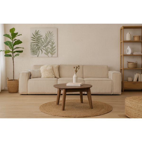 Modulsoffa Molly i beige manchester - 310 cm