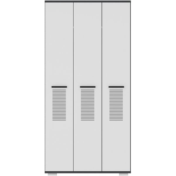 Asimo garderob 90 x 45 x 183 cm - Antracit/vit Asimo garderob 90 x 45 x 183 cm - Antracit/vit