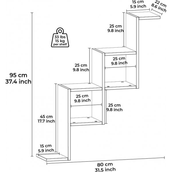 Serpent vägghylla - Svart Serpent vägghylla - Svart