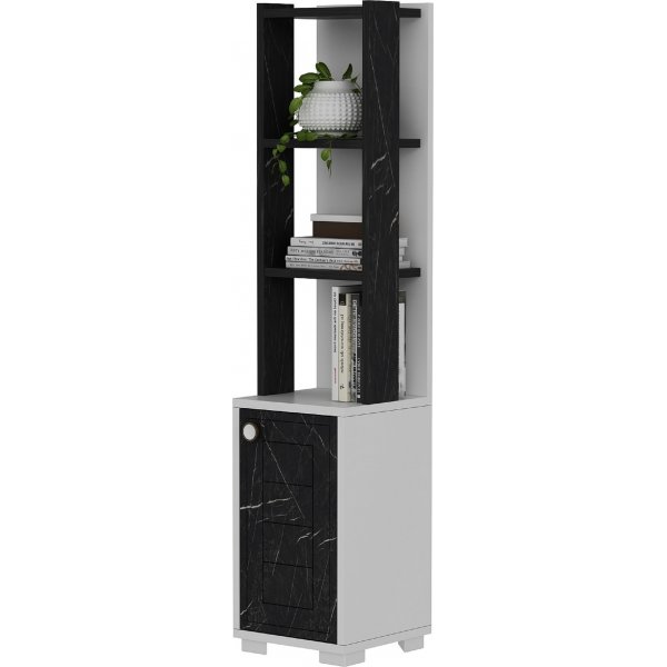 Canard boekenkast - Wit/zwart marmer Canard boekenkast - Wit/zwart marmer