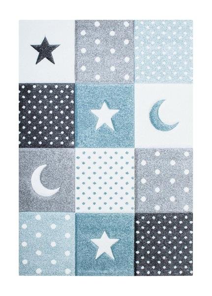 Machinaal geweven vloerkleed Octavia - Turkoois