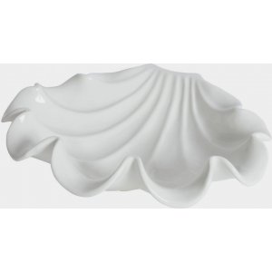 Plat de service coquillage 24 cm - Blanc