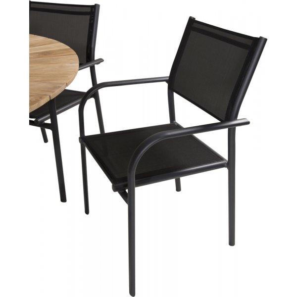 Mexico utematgrupp med 6 st Santorini stolar - Svart/Natur Mexico utematgrupp med 6 st Santorini stolar - Svart/Natur