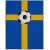 Fotbollsmatta Sverige - 133x170 cm
