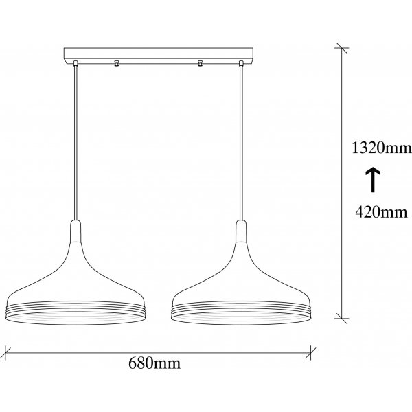 Samba taklampa 3777 - Svart/guld