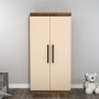 Akser kledingkast - Licht walnoot/beige