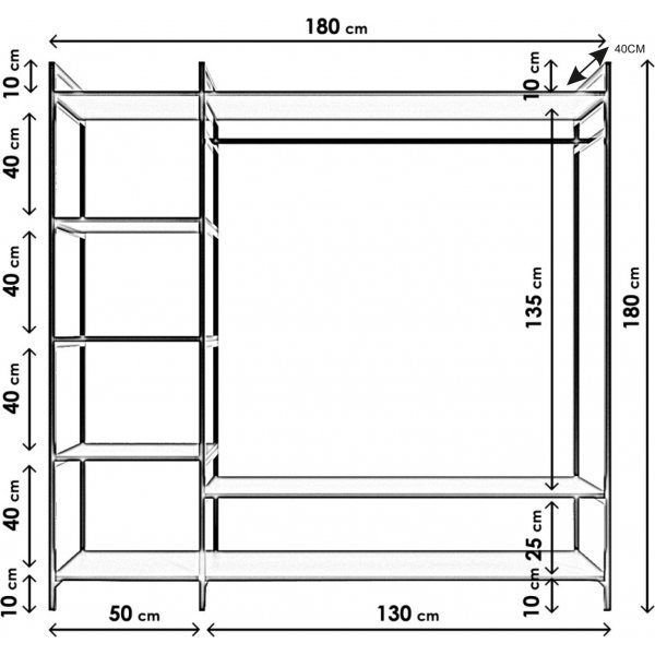 Meuble d'entrée Pamir - Noir Meuble d'entrée Pamir - Noir