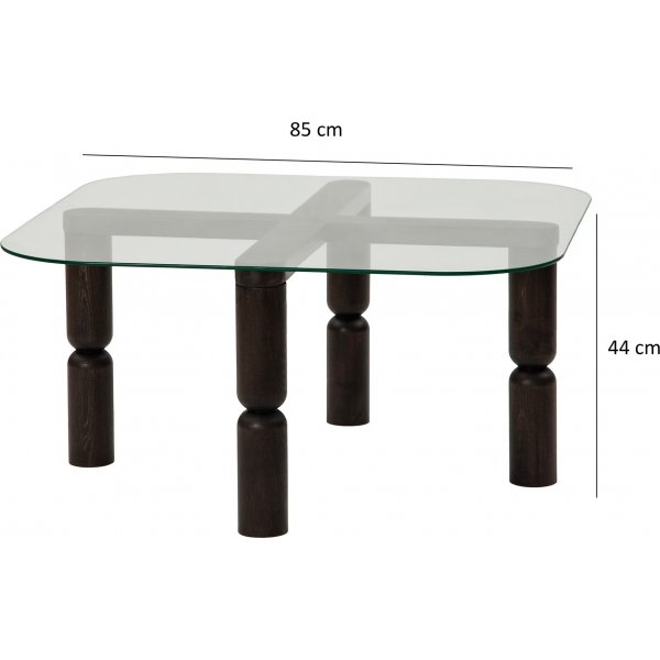 Kei salontafel 80 x 80 cm - Antraciet Kei salontafel 80 x 80 cm - Antraciet