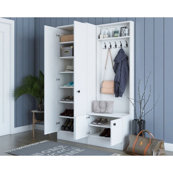 Mendy hallmöbel - Vit Mendy hallmöbel - Vit