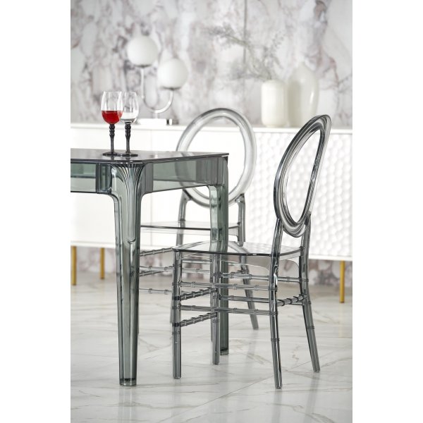 Table  manger Gomez 120 x 80 cm - Verre fum