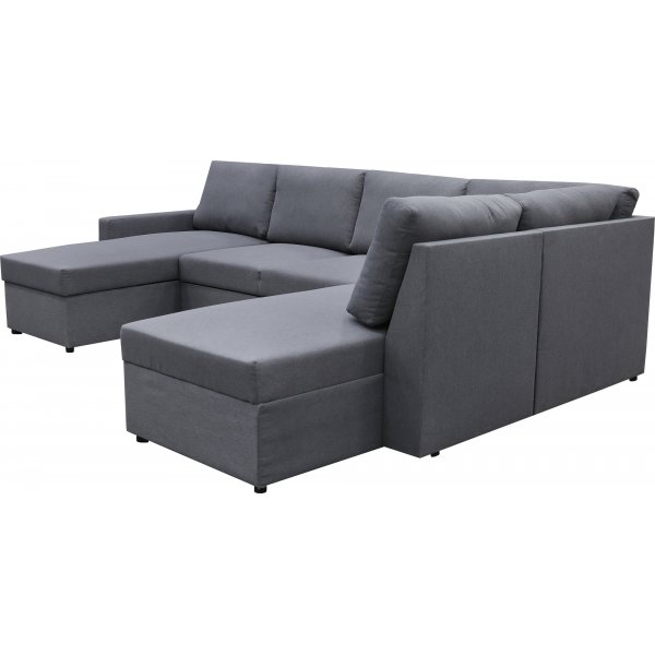 Bäddsoffa U-form mörkgrå - Dream Bäddsoffa U-form mörkgrå - Dream
