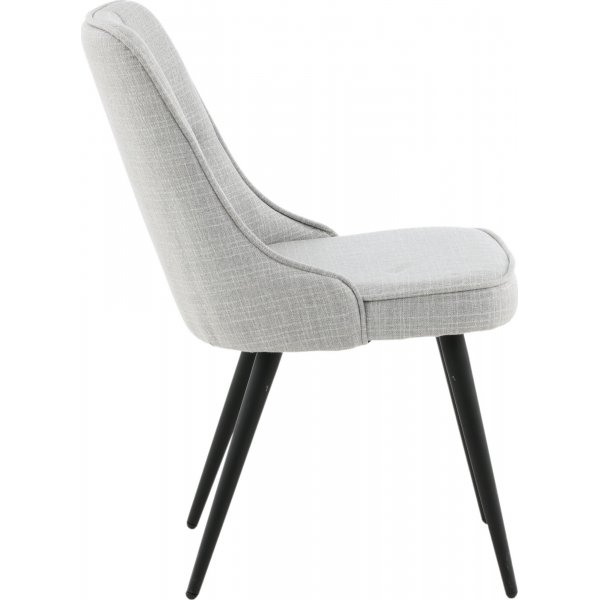 Chaise de salle à manger Alice Deluxe - Gris clair/noir Chaise de salle à manger Alice Deluxe - Gris clair/noir