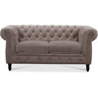 Chesterfield Cambridge 2-sits soffa - Sand sammet Chesterfield Cambridge 2-sits soffa - Sand sammet