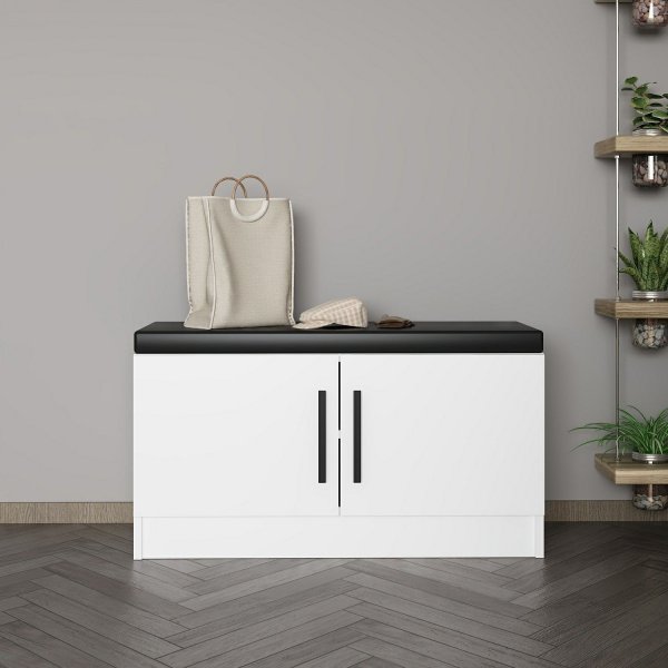 Banc d\\\'entrée Rizada 2 - Blanc Banc d\\\'entrée Rizada 2 - Blanc