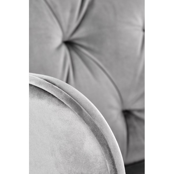 Chaise de bureau Run en velours gris Chaise de bureau Run en velours gris