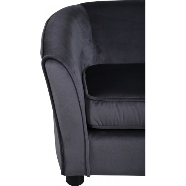 Måna barnsoffa - Grå sammet Måna barnsoffa - Grå sammet