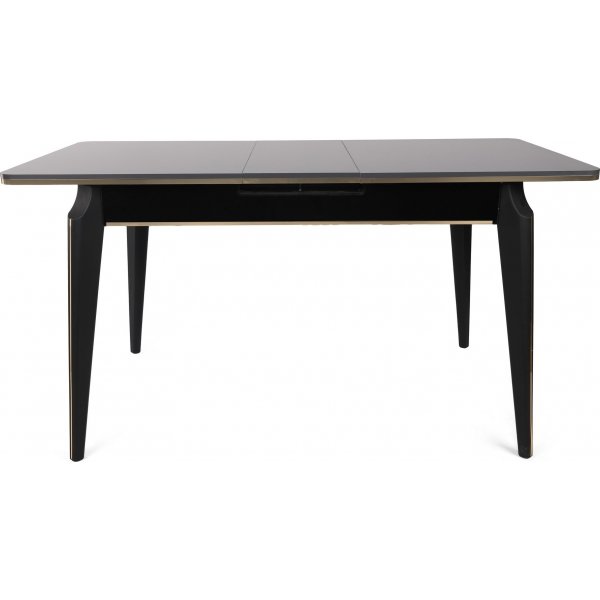 Table à manger Estrela 120-180 x 79 cm - Anthracite/or/noir Table à manger Estrela 120-180 x 79 cm - Anthracite/or/noir