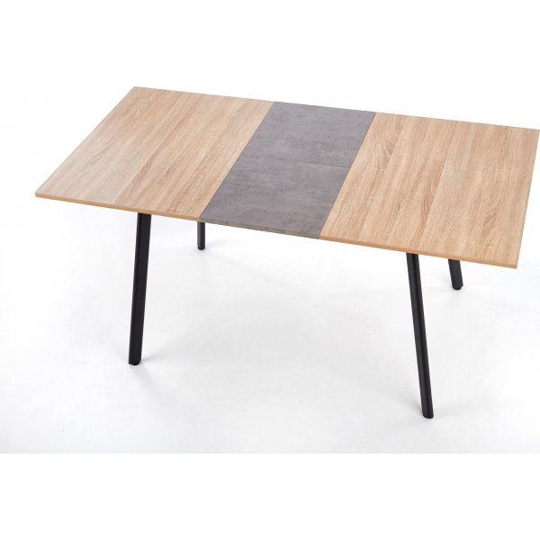 Table  manger Brom 120-160 x 80 cm - Chne/gris