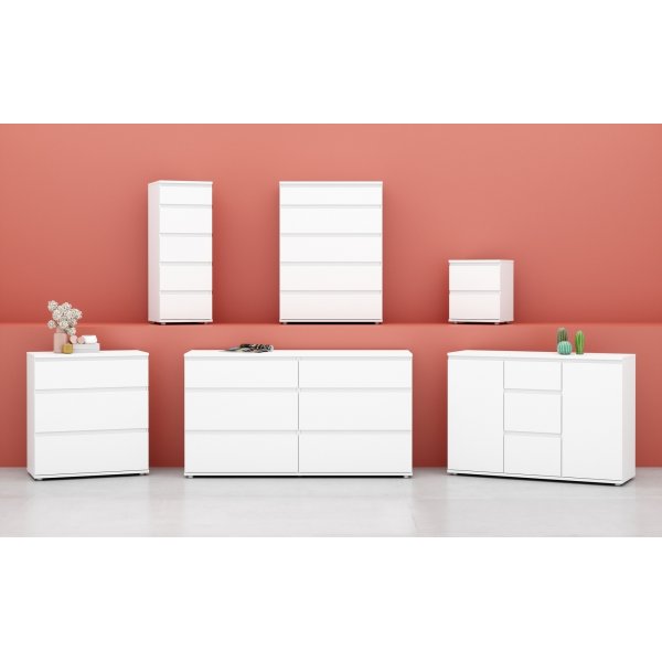 Nova ladekast met 3 lades - Wit Nova ladekast met 3 lades - Wit