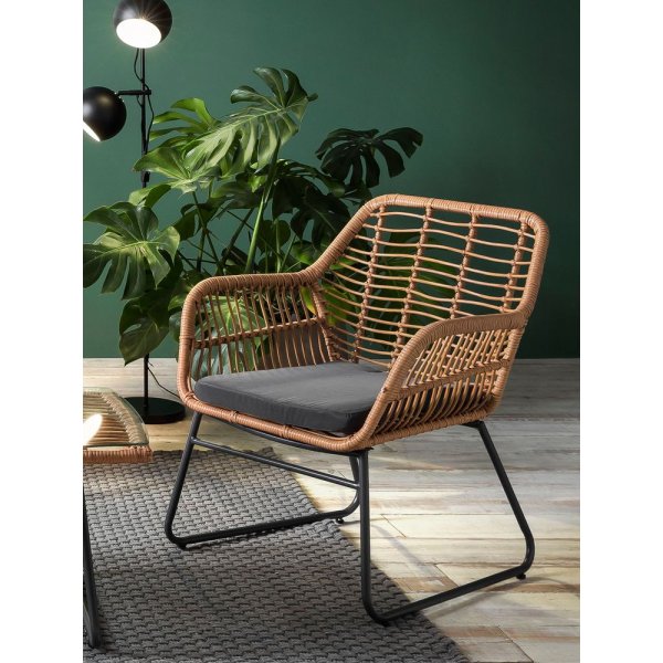 Saxnäs utemöbelgrupp - Brun konstrotting Saxnäs utemöbelgrupp - Brun konstrotting