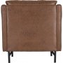 Fauteuil Harpan en co-cuir marron