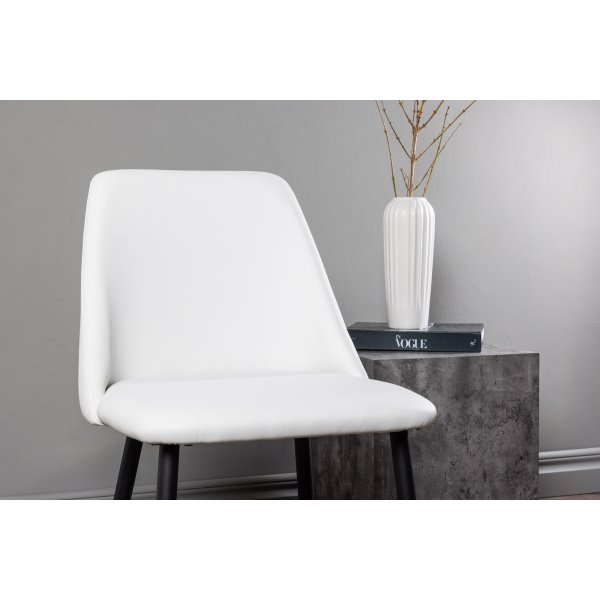 Chaise de salle  manger Night - PU blanc