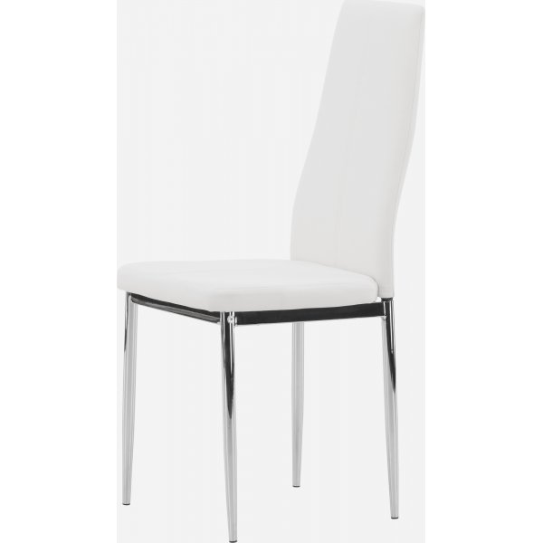 Chaise de salle à manger Losange - Argent/blanc Chaise de salle à manger Losange - Argent/blanc