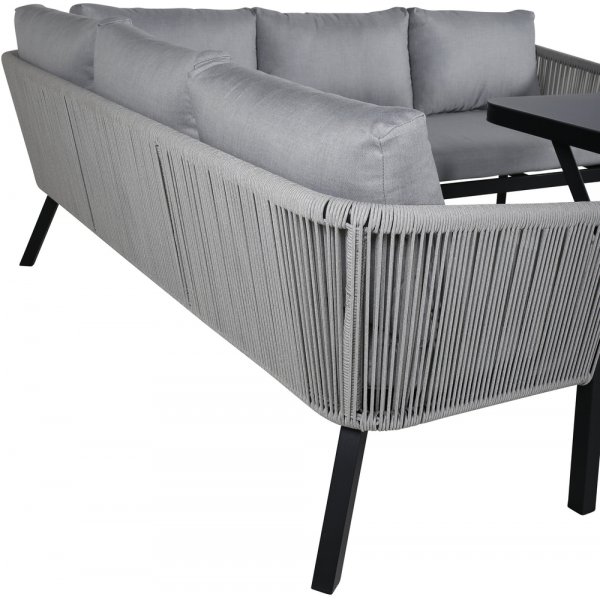 Groupe de canapés d'angle Virya - Noir/Gris Groupe de canapés d'angle Virya - Noir/Gris