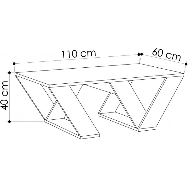 Pipra soffbord 110 x 60 cm - Travertin