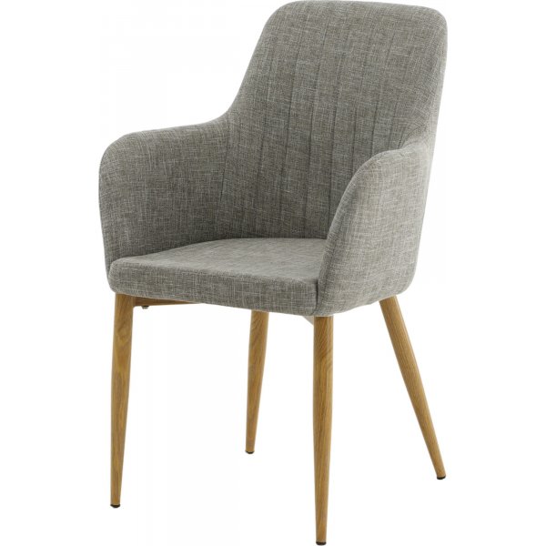 Fauteuil Paolo - Gris clair/chêne Fauteuil Paolo - Gris clair/chêne